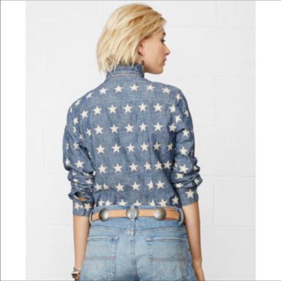 Ralph Lauren Tops Ralph Lauren Denim Supply Star Print Boyfriend